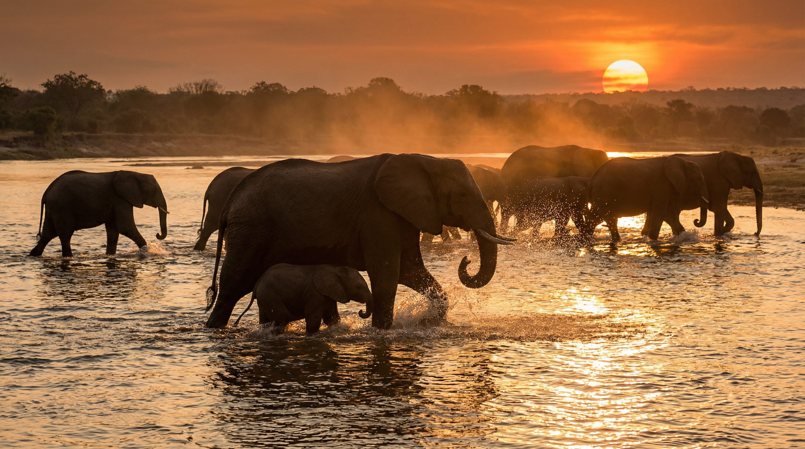 伊甸园视频：非洲象群迁徙视频