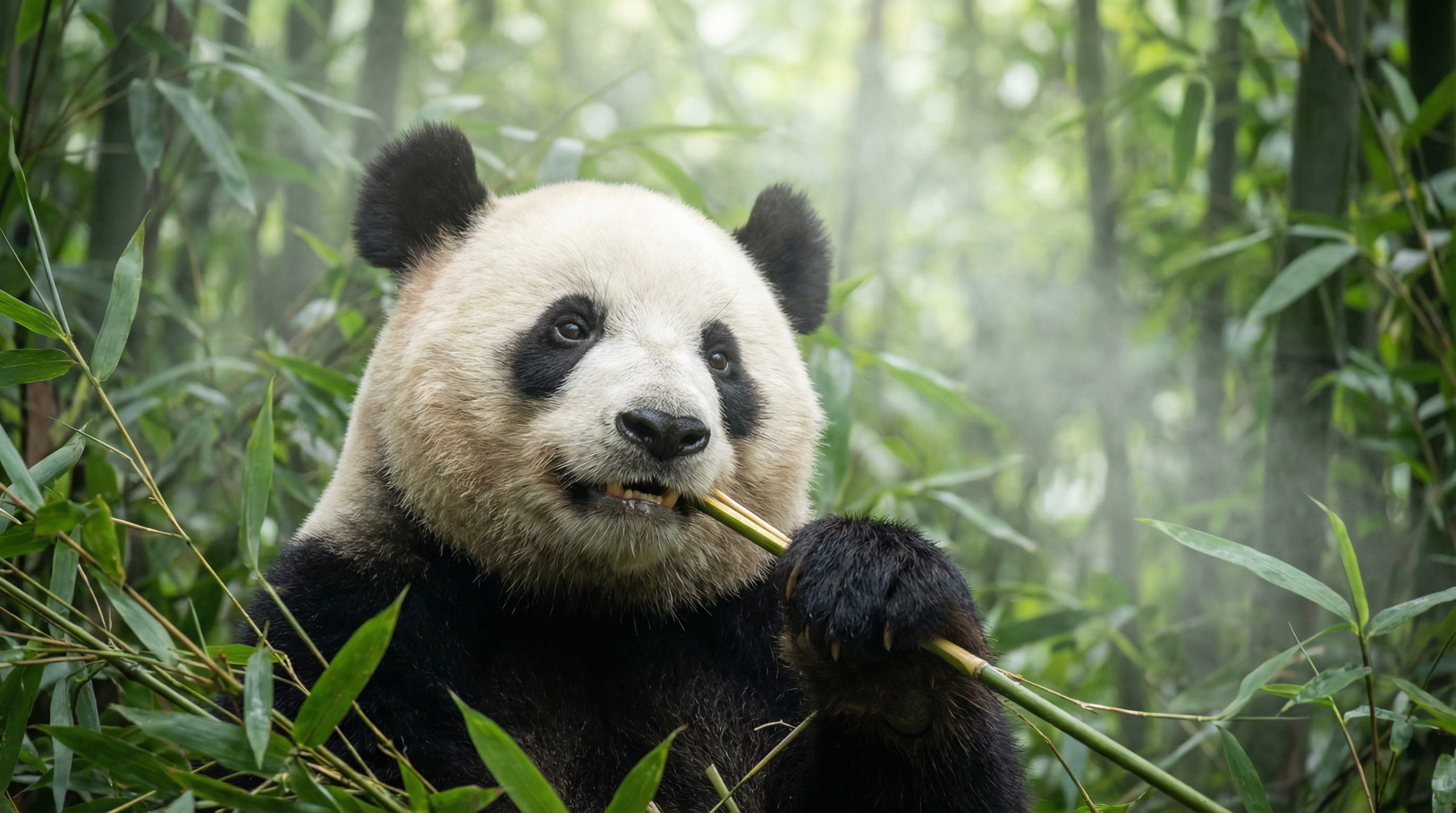 伊甸园视频：大熊猫吃竹子视频教程