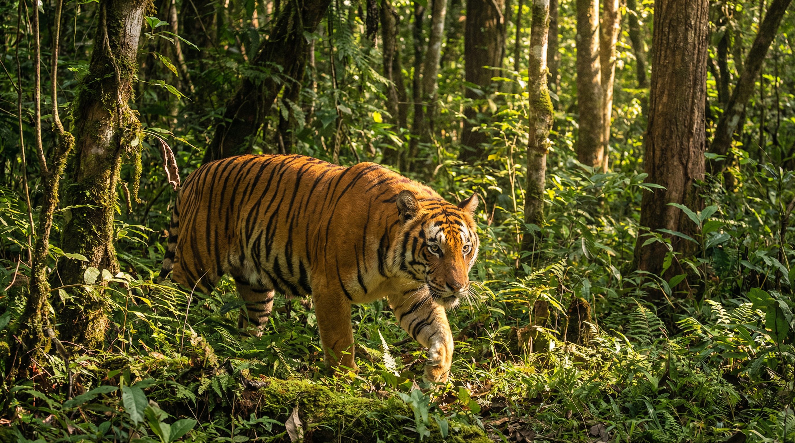 伊甸园视频：孟加拉虎丛林巡视视频